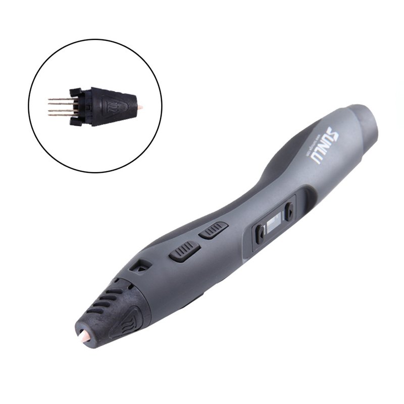 White/Blue/Green/Black EU/US/UK Plug 3D Printing Pen with Filament Set Support 1.75mm PLA PCL ABS Filament 2 White/Blue/Green/Black EU/US/UK Plug 3D Printing Pen with Filament Set Support 1.75mm PLA PCL ABS Filament - Image 2