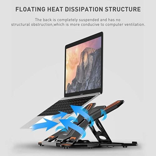 ICE COOREL E5 Laptop Cooler Notebook Cooling Pad 8 Gear Regulation 360 Degrees Rotation Stand Lift Bracket foldable Phone Bracket Stand for 12-17 inch 11
