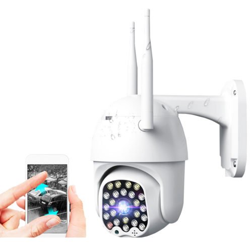 GUUDGO 8X Zoom 23LED 5MP 1080P HD Wifi IP Security Camera Outdoor Light & Sound Alarm Night Vision Waterproof 1