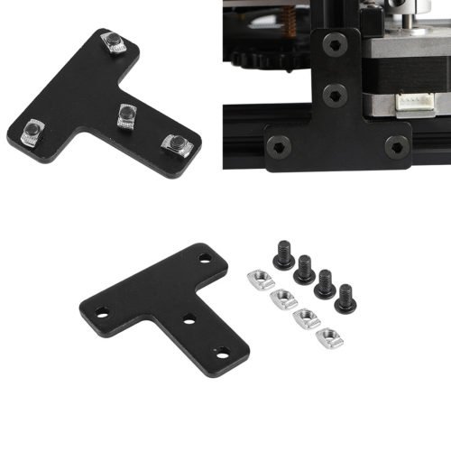 Aluminum Black T-type Boat Nut Screw Fixed Plate Bracket for 3D Printer Aluminum Profile Connect 1