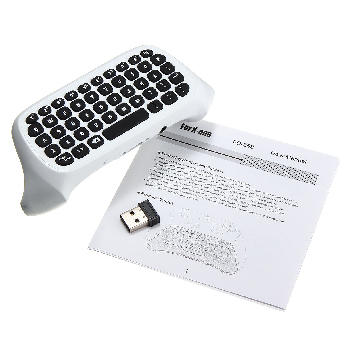 2.4G White Wireless Message Chatpad Keyboard KeyPad For Xbox One S Controller 6 2.4G White Wireless Message Chatpad Keyboard KeyPad For Xbox One S Controller - Image 6