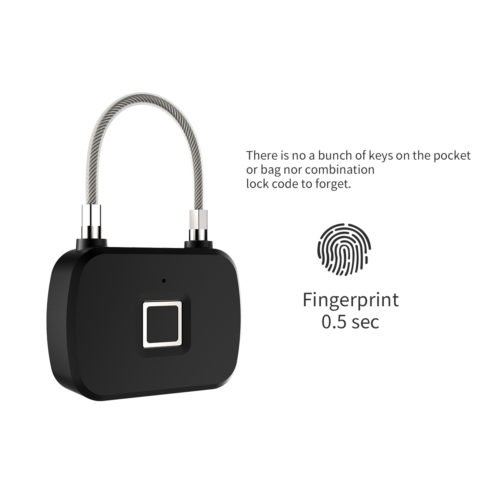 Smart Keyless Fingerprint Lock Luggage Anti-theft Security Suitcase Padlock Door 7