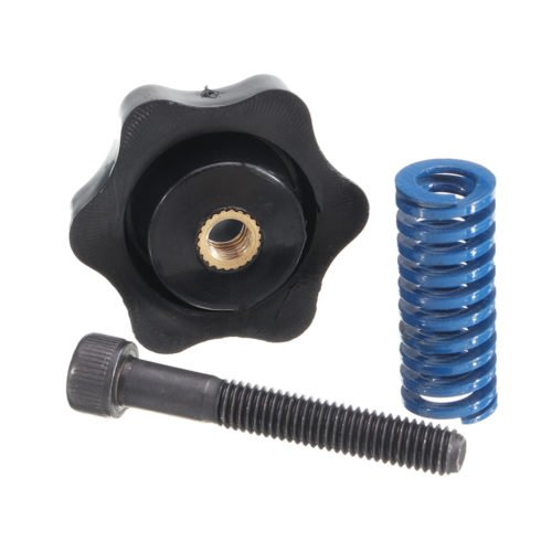 4Pcs M5 Heated Bed Leveling Screw + M5 Nuts + 8*25mm Blue Spring for 3D Printer Part Hotbed 3