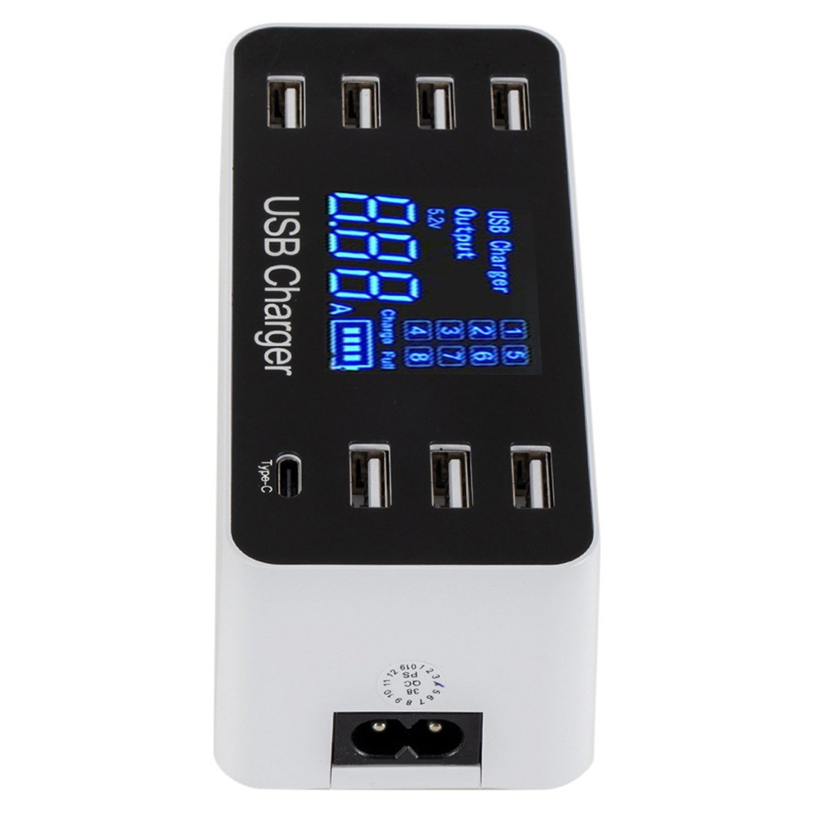5V 8A 40W LCD Digital Display 8 Port USB Charger Recharging Hub Charging Station 3 5V 8A 40W LCD Digital Display 8 Port USB Charger Recharging Hub Charging Station - Image 3