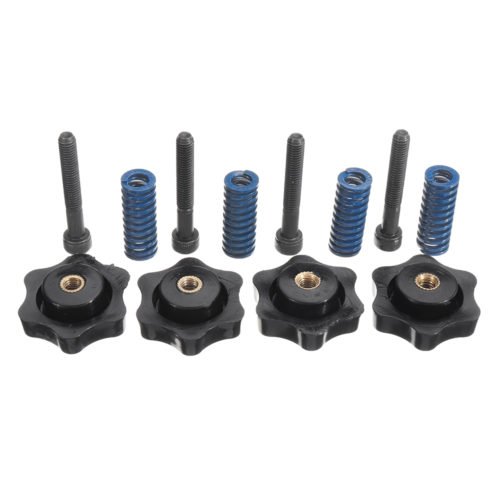 4Pcs M5 Heated Bed Leveling Screw + M5 Nuts + 8*25mm Blue Spring for 3D Printer Part Hotbed 2