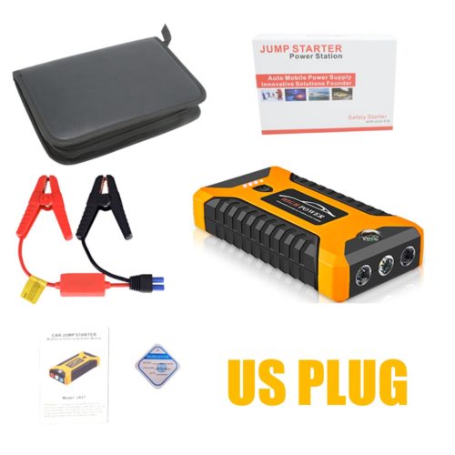 99800mah 600A Peak Car Jump Starter Lithium Battery with LED SOS Mode 12V Auto Battery Booster 9