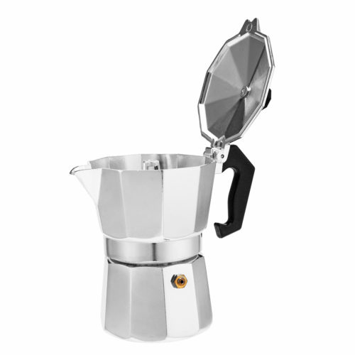 50 / 100 / 150 / 450ml Silver Aluminum Octagonal Mocha Coffee Pot Cup Percolator Maker Tea Pot 3