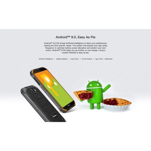 DOOGEE S40 4G Network Rugged Mobile Phone 5.5" Screen 4650mAh MT6739 Quad Core 2GB RAM 16GB ROM Android 9.0 Smartphone Orange 14