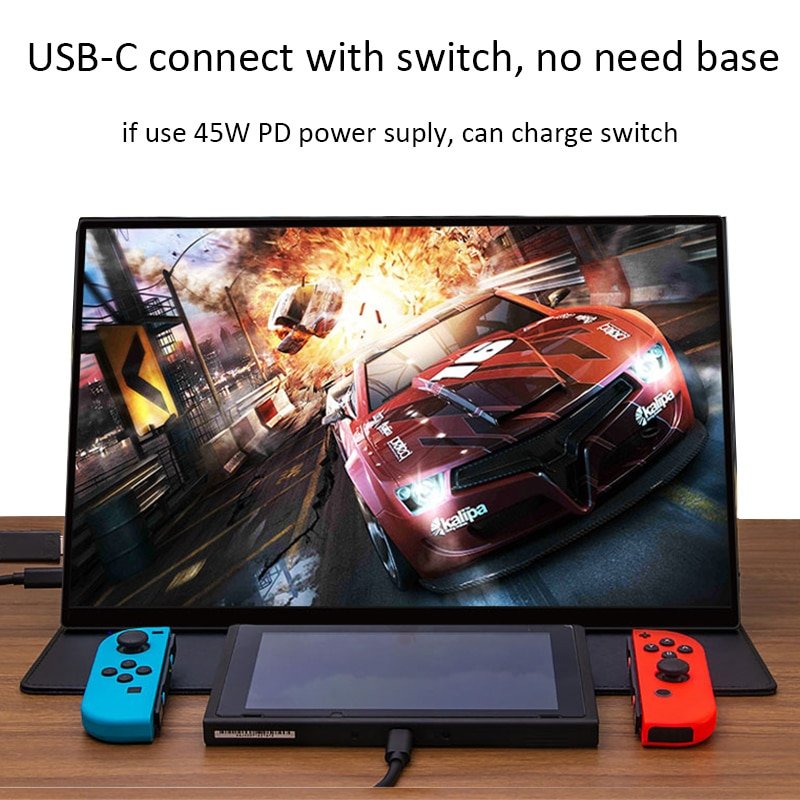 Super Thin No Frame 4K Portable Screen 15.6 Inch Gaming Monitor For Ns PS4 XBOX Switch Laptop PC Computer With Speaker 4 Super Thin No Frame 4K Portable Screen 15.6 Inch Gaming Monitor For Ns PS4 XBOX Switch Laptop PC Computer With Speaker - Image 4