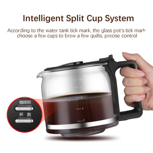 1000W 110V Auto Drip Coffee Machine American Espresso Drink Maker With Grinder 3