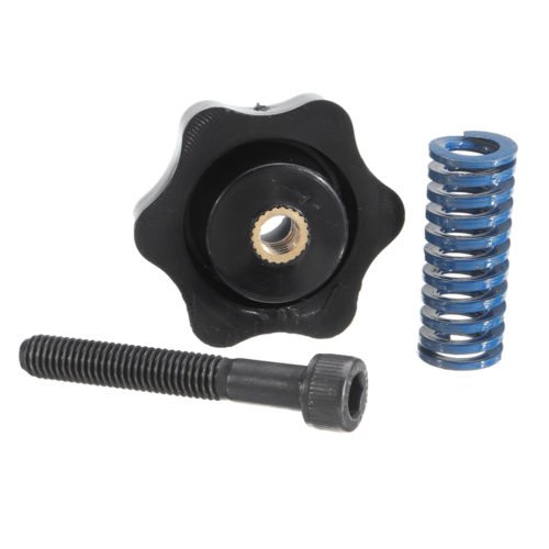 4Pcs M5 Heated Bed Leveling Screw + M5 Nuts + 8*25mm Blue Spring for 3D Printer Part Hotbed 4