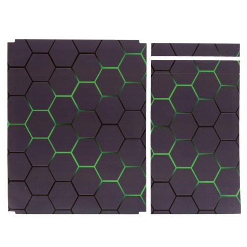 Green Grid Vinyl Decal Skin Stickers Cover for Xbox One S Game Console&2 Controllers 4