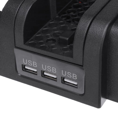 3-in-1 Vertical Charging Stand Station Dock Charger for Game Controller Cooler Cooling Fan for PlayStation 4 PS4 Slim PS4 Pro 6