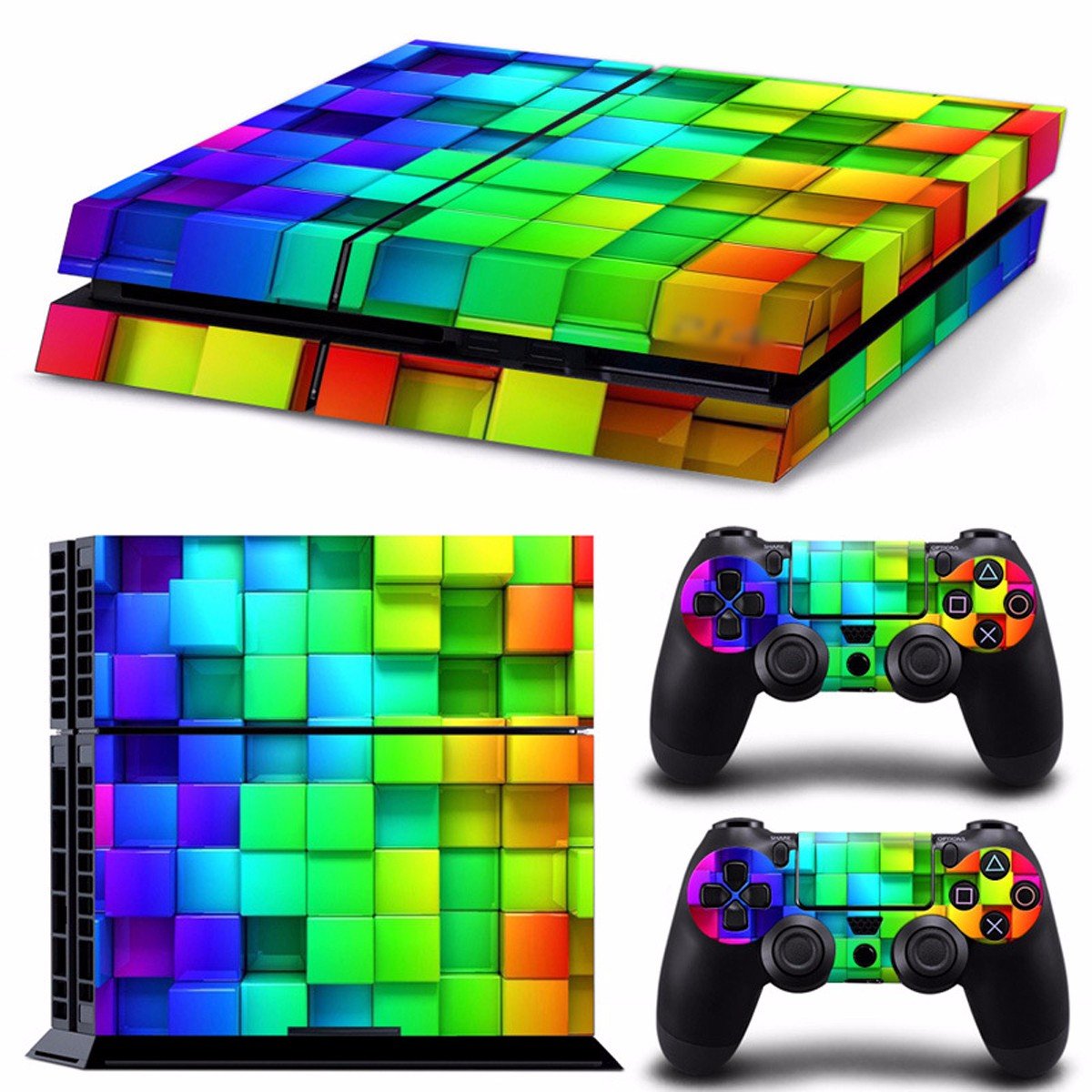 Lattice Style Vinyl Skin Decal For PS4 Play Station 4 Console and 2 Controllers 1