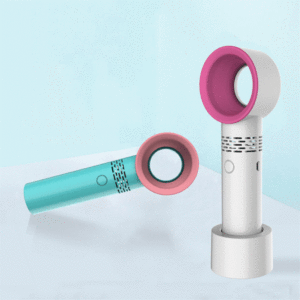 Bakeey USB Large Capacity No Leaf Mini Portable Rechargeable Small Fan With Base