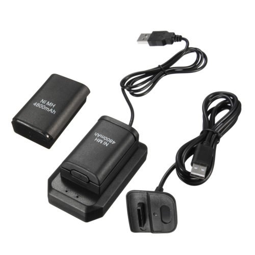 4800mAh Rechargeable Battery Pack Charging Kit For Xbox 360 Battery Wireless Controller 9
