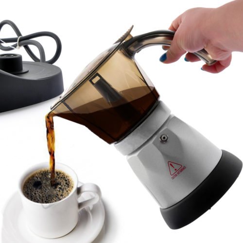 4 Cup Automatic Transparent Acrylic Coffee Maker Percolator Moka Pot Stovetop Espresso Pot Machine 2