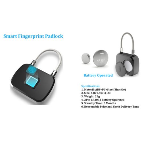 Smart Keyless Fingerprint Lock Luggage Anti-theft Security Suitcase Padlock Door 11