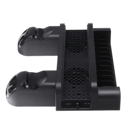 3-in-1 Vertical Charging Stand Station Dock Charger for Game Controller Cooler Cooling Fan for PlayStation 4 PS4 Slim PS4 Pro 5
