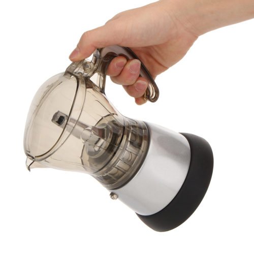 4 Cup Automatic Transparent Acrylic Coffee Maker Percolator Moka Pot Stovetop Espresso Pot Machine 3