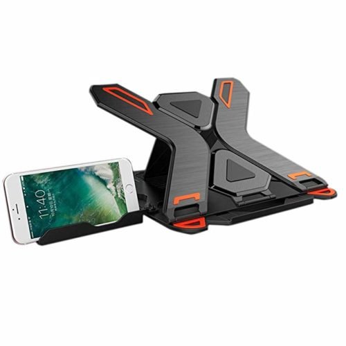 ICE COOREL E5 Laptop Cooler Notebook Cooling Pad 8 Gear Regulation 360 Degrees Rotation Stand Lift Bracket foldable Phone Bracket Stand for 12-17 inch 7