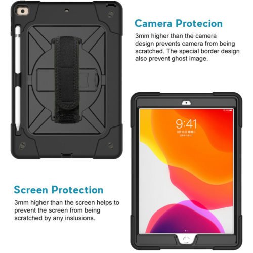 Hybrid Silicone Shoulder Strap Tablet Case For iPad 10.2" 7th Generation 2019 4