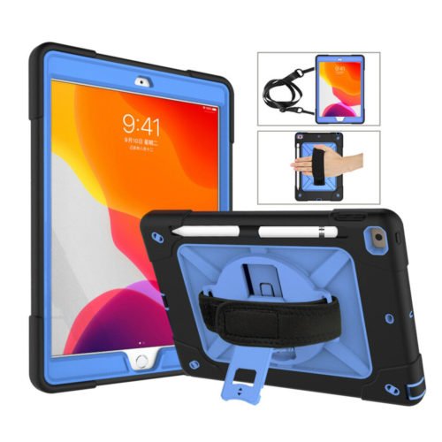 Hybrid Silicone Shoulder Strap Tablet Case For iPad 10.2" 7th Generation 2019 8