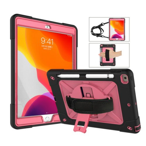 Hybrid Silicone Shoulder Strap Tablet Case For iPad 10.2" 7th Generation 2019 9