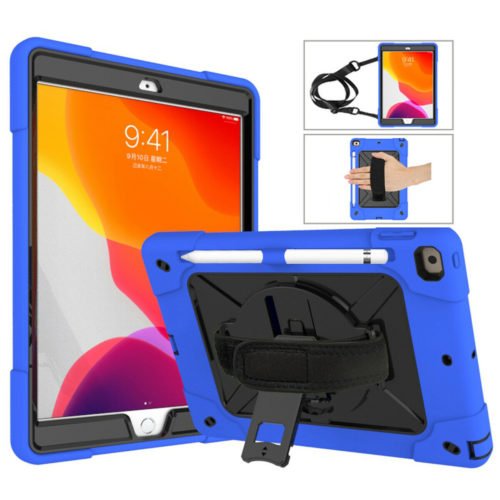 Hybrid Silicone Shoulder Strap Tablet Case For iPad 10.2" 7th Generation 2019 10