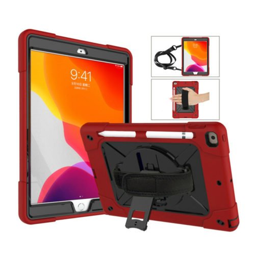 Hybrid Silicone Shoulder Strap Tablet Case For iPad 10.2" 7th Generation 2019 11