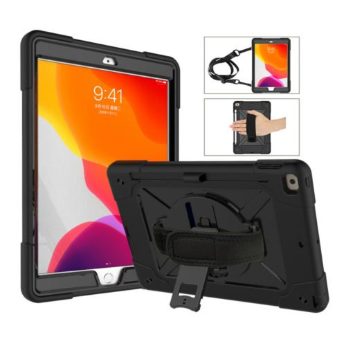 Hybrid Silicone Shoulder Strap Tablet Case For iPad 10.2" 7th Generation 2019 13