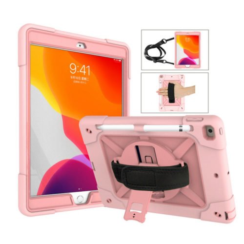 Hybrid Silicone Shoulder Strap Tablet Case For iPad 10.2" 7th Generation 2019 19
