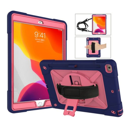 Hybrid Silicone Shoulder Strap Tablet Case For iPad 10.2" 7th Generation 2019 21