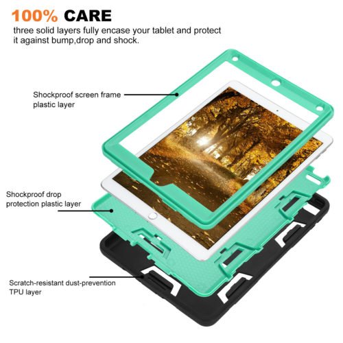 Rugged 3-Layer Heavy Duty Shock Proof iPad 234 Mini Pro Air Case Shell Cover 3