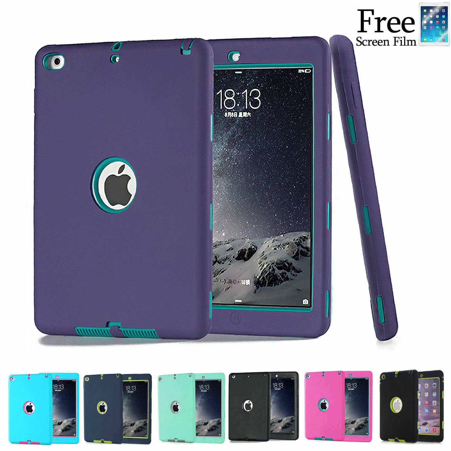 Heavy Duty Shockproof Case Cover For New iPad 6th Gen 9.7" iPad 4 3 2 mini Air 1