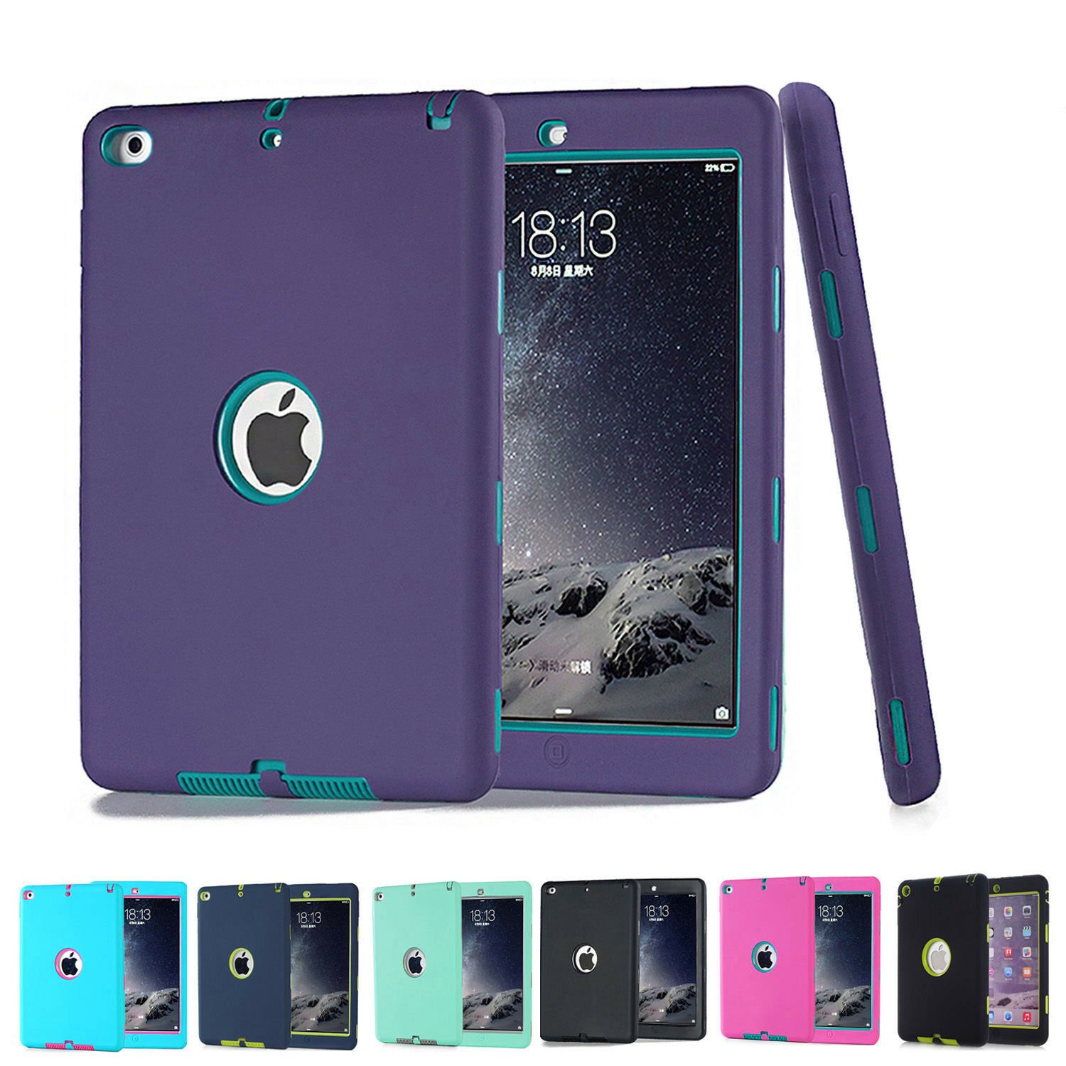 Heavy Duty Shockproof Case Cover For New iPad 6th Gen 9.7" iPad 4 3 2 mini Air 2 Heavy Duty Shockproof Case Cover For New iPad 6th Gen 9.7" iPad 4 3 2 mini Air - Image 2