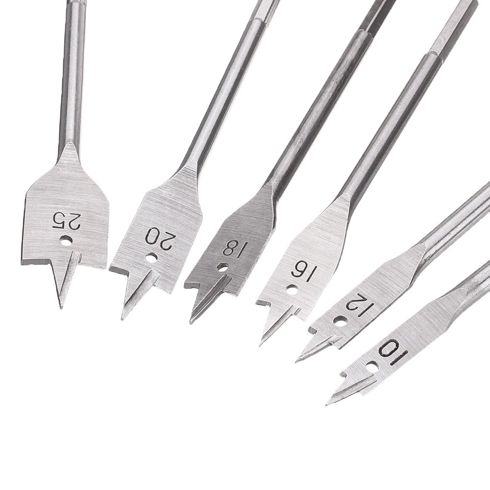 Drillpro 6Pcs 10/12/16/18/20/25mm Spade Drill Bit Set Wood Hole Saw Cutter Flat Wood Bits Woodworking Tool 6 Drillpro 6Pcs 10/12/16/18/20/25mm Spade Drill Bit Set Wood Hole Saw Cutter Flat Wood Bits Woodworking Tool - Image 6