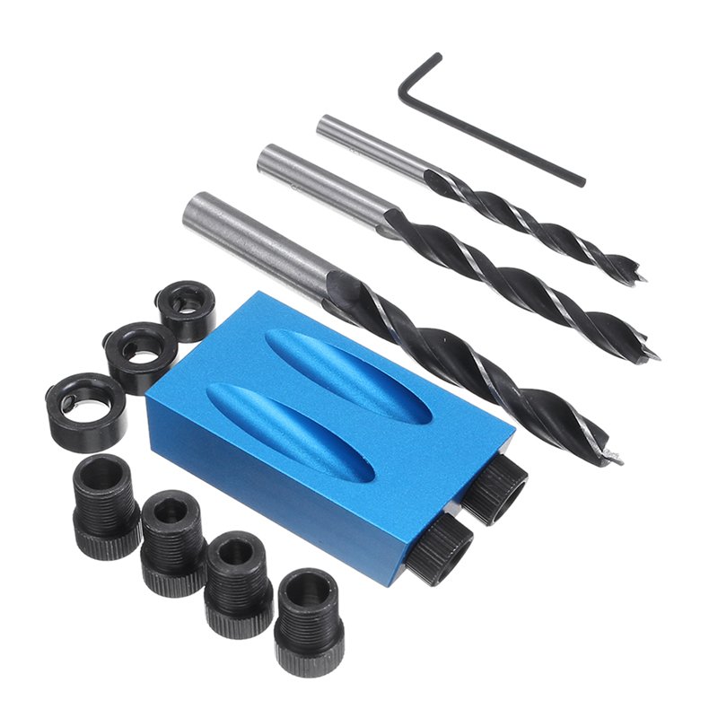7/14PCS Pocket Hole Screw Jig Dowel Drill Joinery Kit Woodworking Guides Tool 1 7/14PCS Pocket Hole Screw Jig Dowel Drill Joinery Kit Woodworking Guides Tool
