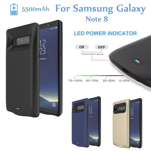 5500mAh Extended Battery Case Phone Charging Cover 2