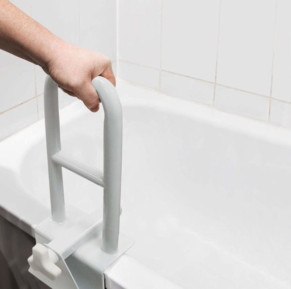 Medical Adjustable Bathtub Safety Rail Shower Grab Bar Handle (Ivory) 5