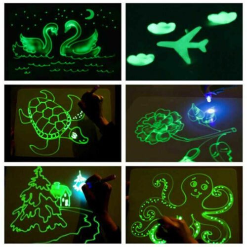 A3 Size 3D Children's Luminous Drawing Board Toy Draw with Light Fun for Kids Family 6