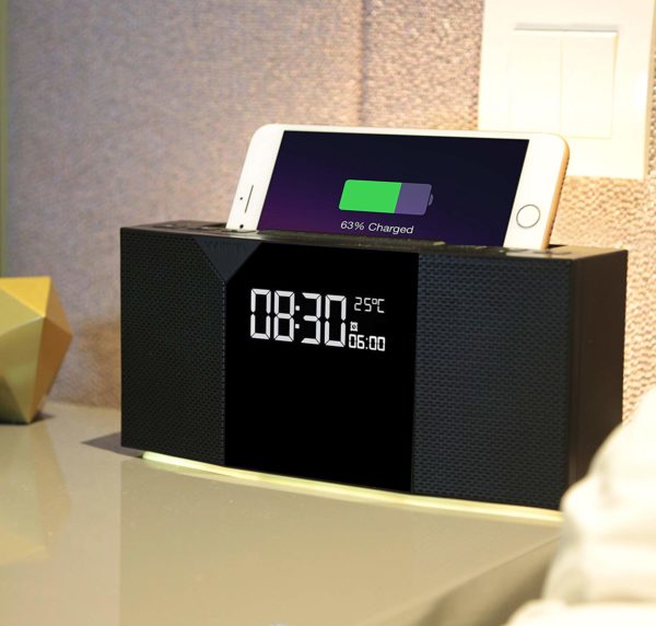 WITTI BEDDI Glow SE | App Enabled Intelligent Alarm Clock with Wake-up Light, Bluetooth Speaker and USB Charging Station 5