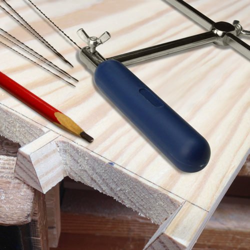 4inch Multifunction Fretsaw Hand Coping Saw Jig Saws Frame Hobby Woodworking Tools with 3Pcs Spiral Blades 3