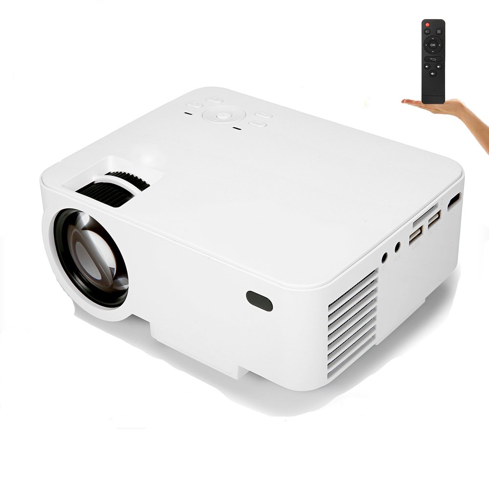 Augibe 10000 Lumen 1080P 3D CINEMA LED Mini Projector Multimedia HDMI/USB/SD/VGA/TF 1