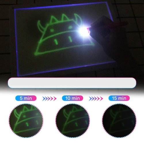 A3 Size 3D Children's Luminous Drawing Board Toy Draw with Light Fun for Kids Family 5