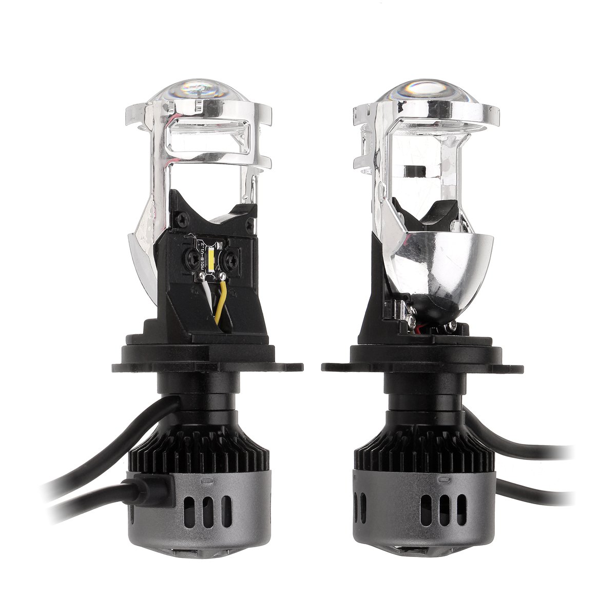 G9 H4 LED Headlights with Mini Projector Lens Hi/Lo Beam Bulb 60W 9600LM 6500K White for Car Motorcycle 2