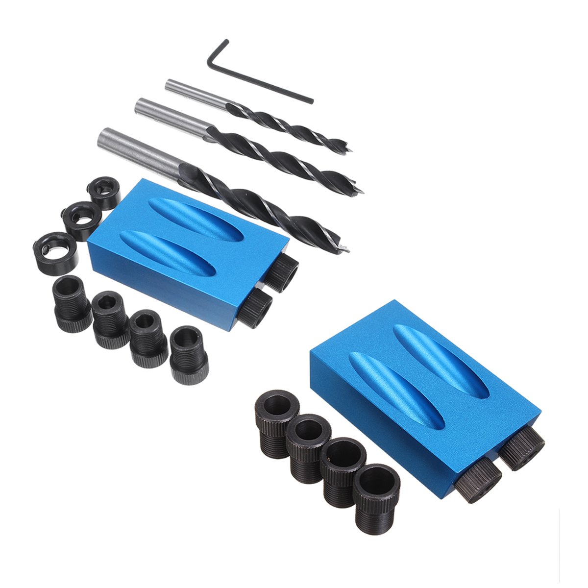 7/14PCS Pocket Hole Screw Jig Dowel Drill Joinery Kit Woodworking Guides Tool 4 7/14PCS Pocket Hole Screw Jig Dowel Drill Joinery Kit Woodworking Guides Tool - Image 4