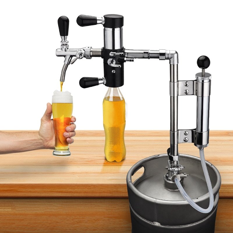 Home Brewing Party Pump with Beer Tap de-foaming Device, 8 Inch Beer Keg Pumps (1) 1