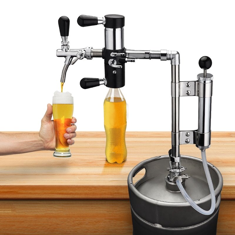 Home Brewing Party Pump with Beer Tap de-foaming Device, 8 Inch Beer Keg Pumps (1) 2