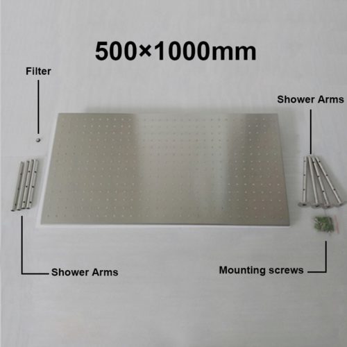 LED Shower Rain Shower Head 304 Stainless Steel 600*800mm 5